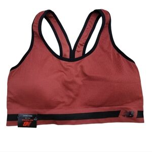 New balance burgundy racerback sports bra - XL